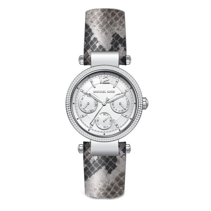 Đồng Hồ Nữ Michael Kors MK2567 Watch Strap Grey Leather Màu Xám Bạc