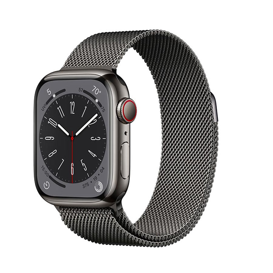 Đồng Hồ Thông Minh Apple Watch S8 LTE 41mm Dây Thép Màu Đen