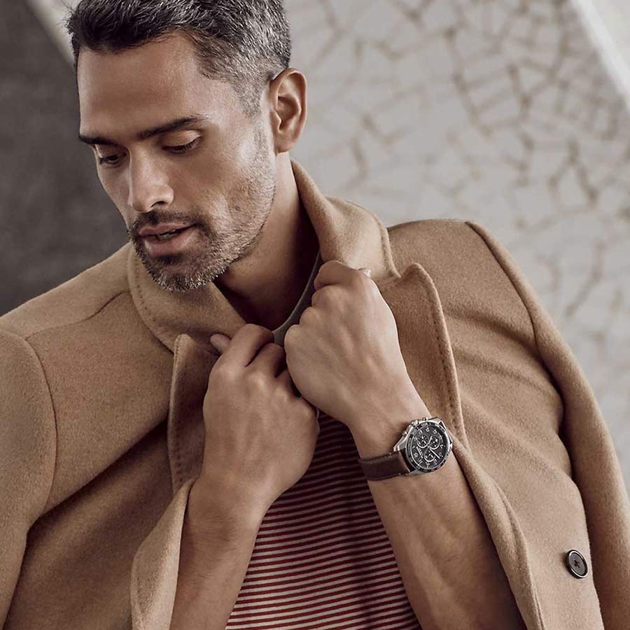 Đồng Hồ Nam Victorinox FieldForce Classic Chronograph Quartz Black Dial 241928 Màu Nâu Đen