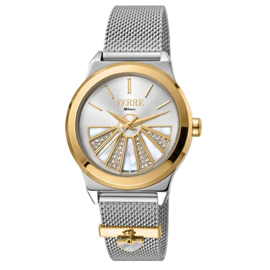 Đồng Hồ Nữ Ferre Milano Stainless Steel Ladies Watch Màu Bạc