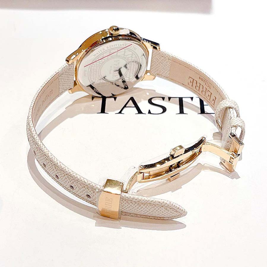 Đồng Hồ Nữ Ferre Milano FM1L167L0021 Lady Leather Ladies Watch Màu Be