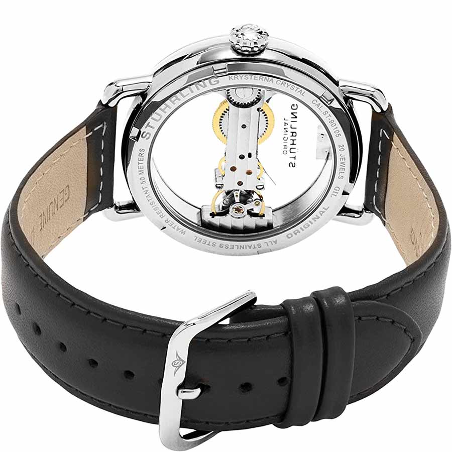 Đồng Hồ Nam Stuhrling Original Bridge 976.01 Hand-Wind 42mm Màu Đen