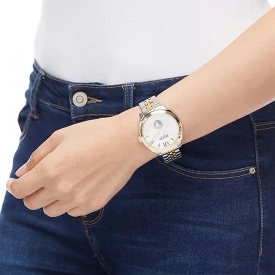 Đồng Hồ Nam Versus Versace Dây Kim Loại Viền Gold SOV040015 Màu Vàng - Bạc
