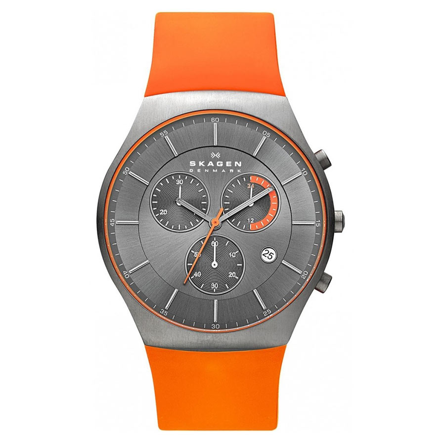 Đồng Hồ Nam Skagen SKW6074 Màu Xám Dây Cam