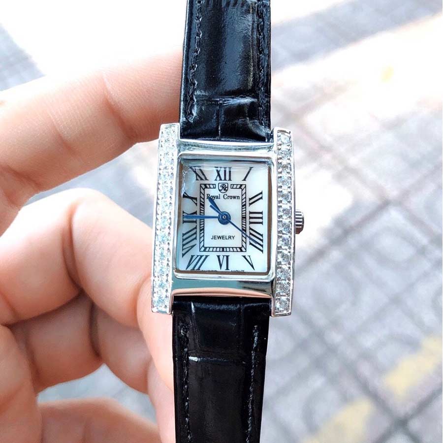 Đồng Hồ Nữ Royal Crown 6306-ST Màu Đen