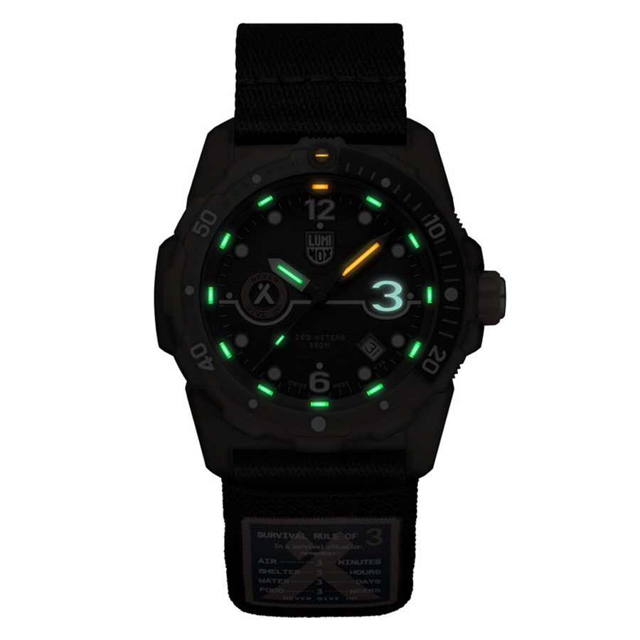 Đồng Hồ Nam Luminox Bear Grylls Survival ECO, 42mm, Rule Of 3 3721.ECO Màu Nâu Đen