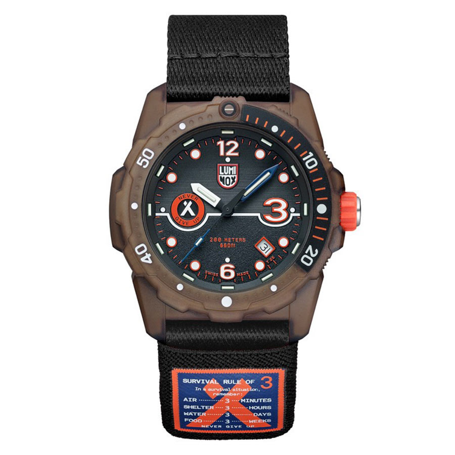 Đồng Hồ Nam Luminox Bear Grylls Survival ECO, 42mm, Rule Of 3 3721.ECO Màu Nâu Đen