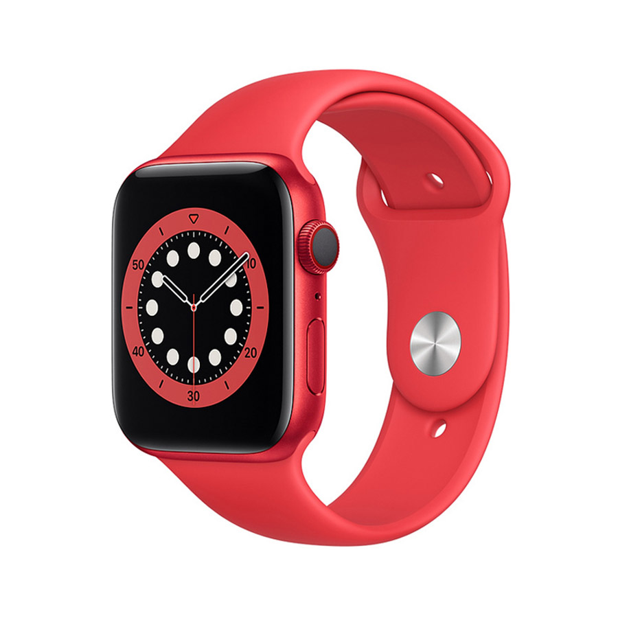 Đồng Hồ Thông Minh Apple Watch S6 LTE 40mm Viền Nhôm Dây Silicone Màu Đỏ