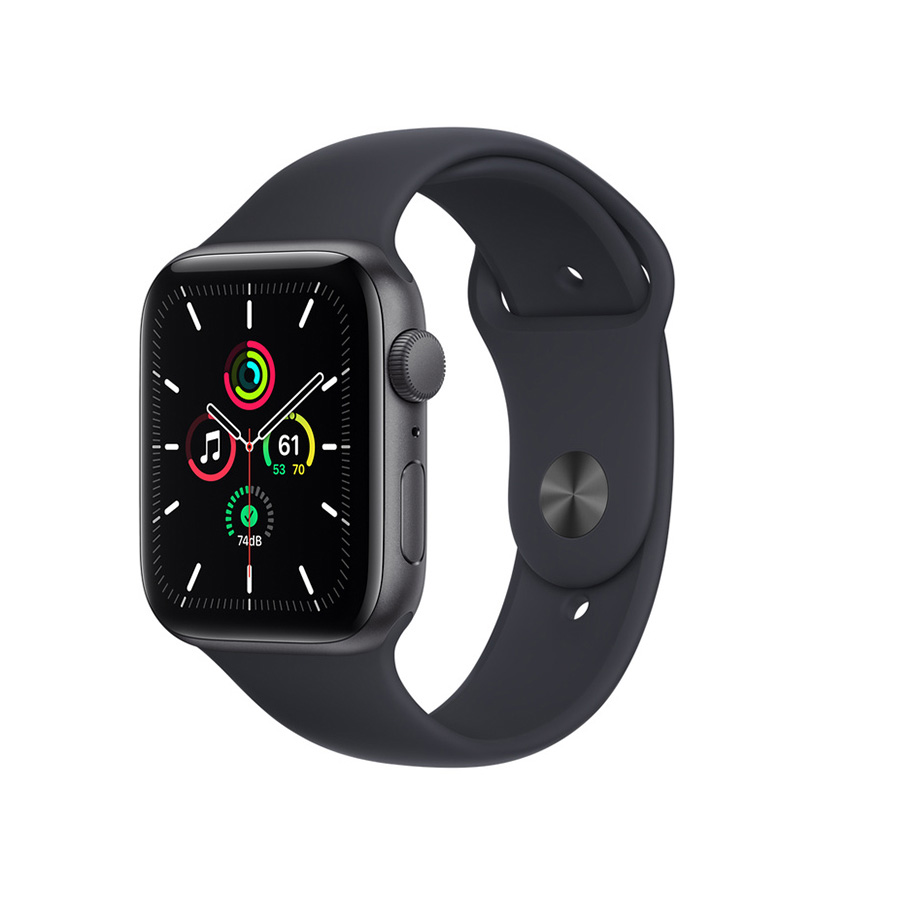 Đồng Hồ Thông Minh Apple Watch SE 44mm Viền Nhôm Dây Silicone Màu Xanh Đen