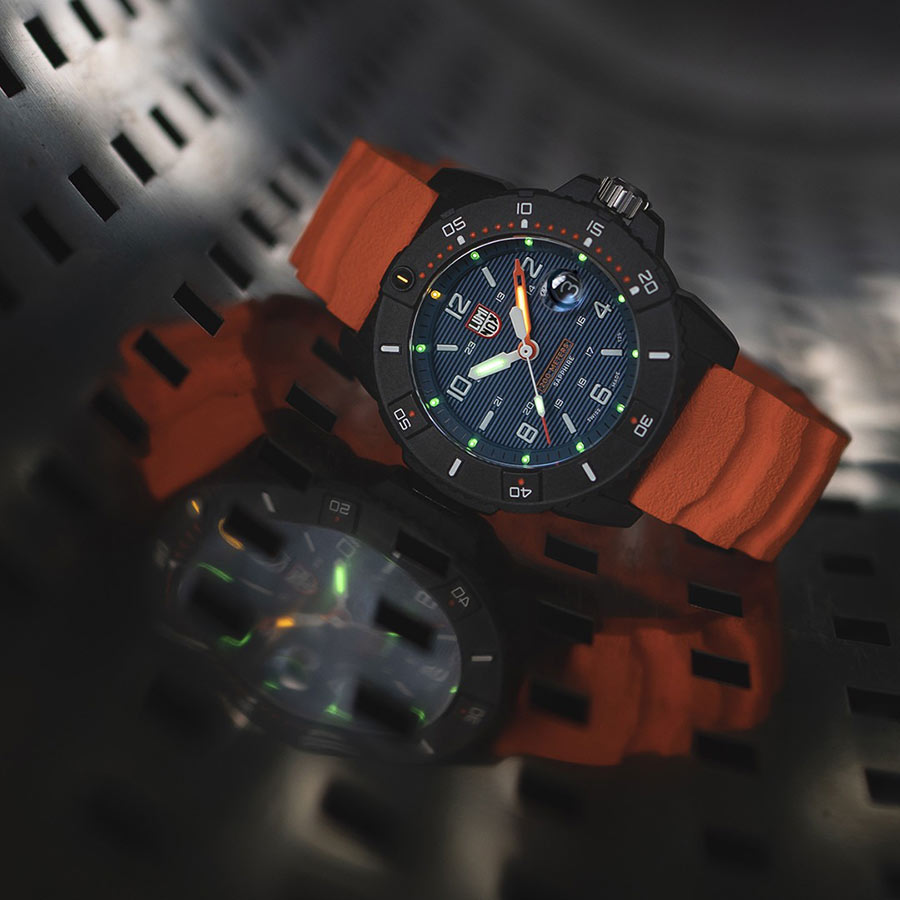 Đồng Hồ Nam Luminox Navy SEAL, 45mm, Dive Watch 3603 Màu Đen Cam
