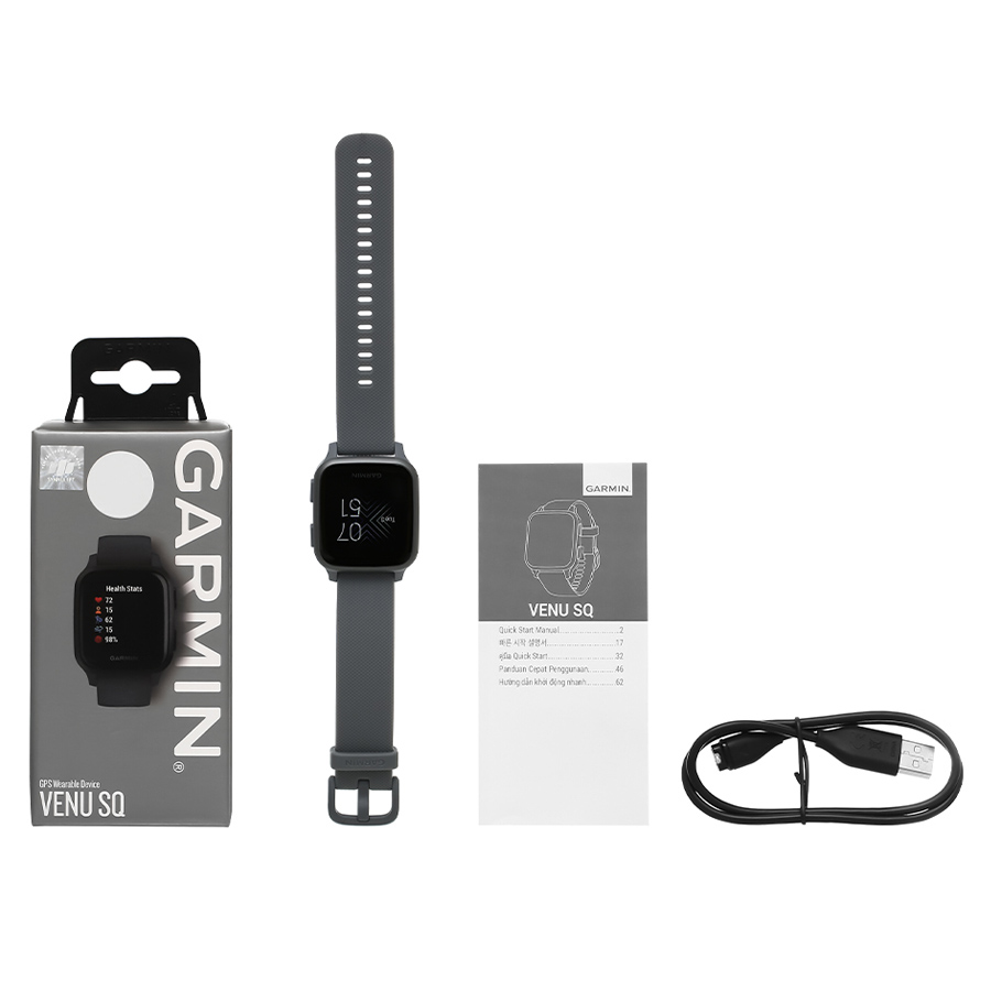 Đồng Hồ Thông Minh Garmin Venu SQ 40.6mm Màu Xám