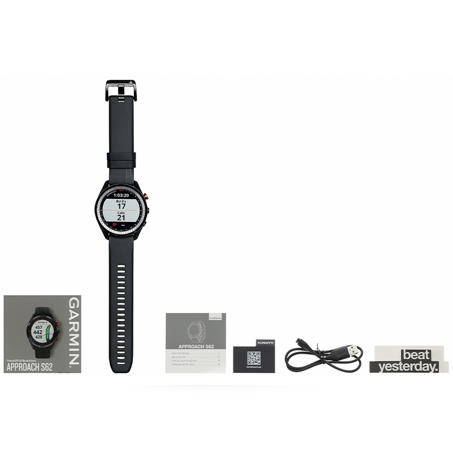 Đồng Hồ Thông Minh Garmin Approach S62 Dây Silicone Màu Đen