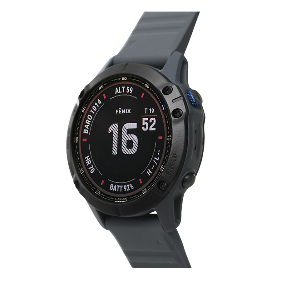 Đồng Hồ Thông Minh Garmin Fenix 6 Pro Solar Dây Silicone Màu Xám