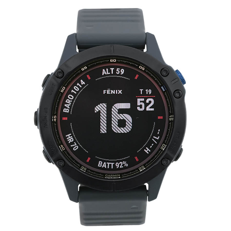 Đồng Hồ Thông Minh Garmin Fenix 6 Pro Solar Dây Silicone Màu Xám