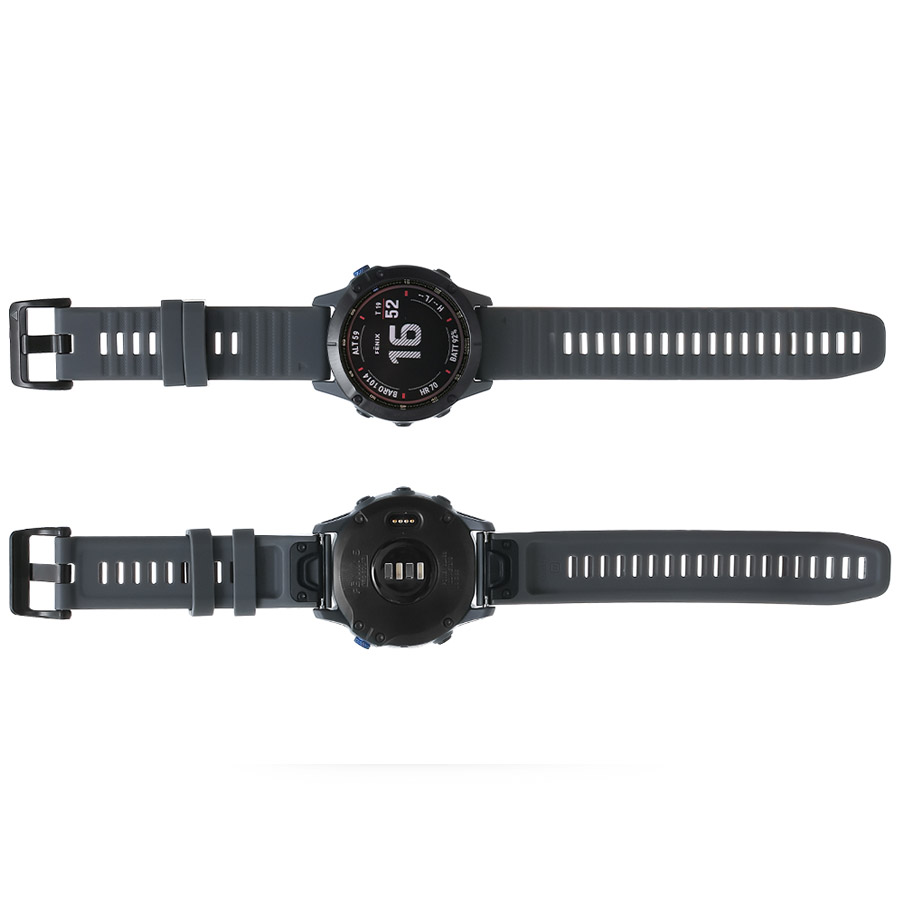 Đồng Hồ Thông Minh Garmin Fenix 6 Pro Solar Dây Silicone Màu Xám