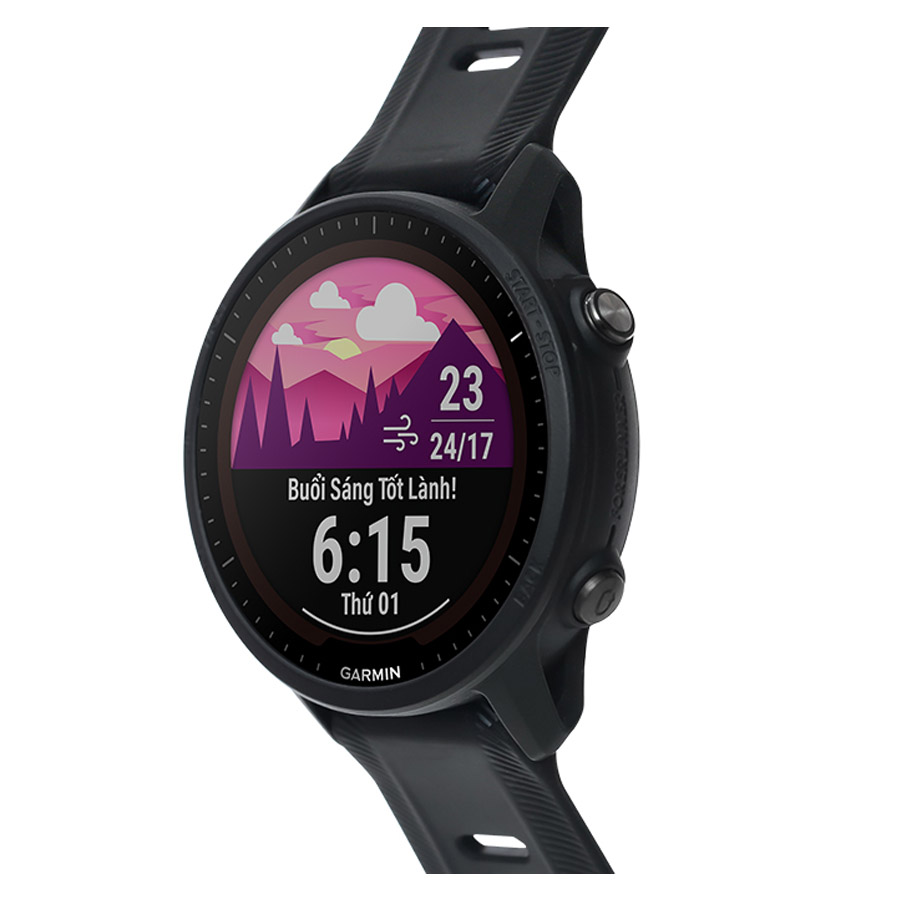 Đồng Hồ Thông Minh Garmin Forerunner 955 Dây Silicone Màu Đen