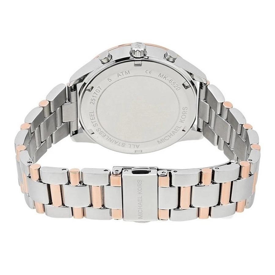 Đồng Hồ Nữ Michael Kors MK6520 40mm Màu Vàng Hồng – Bạc