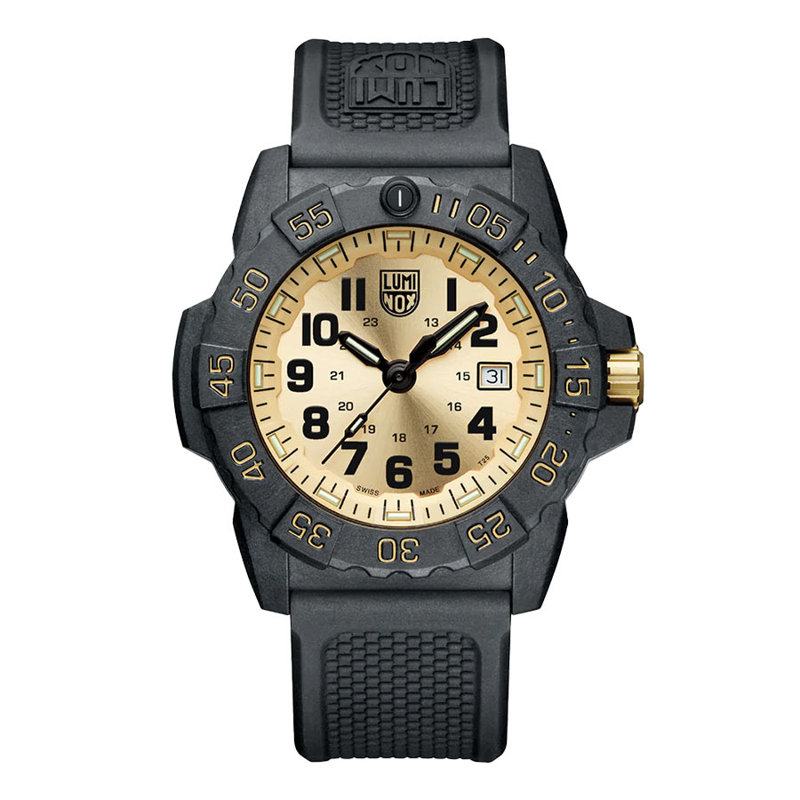 Đồng Hồ Nam Luminox Navy SEAL Gold, 45mm, Military / Diver Watch Màu Đen
