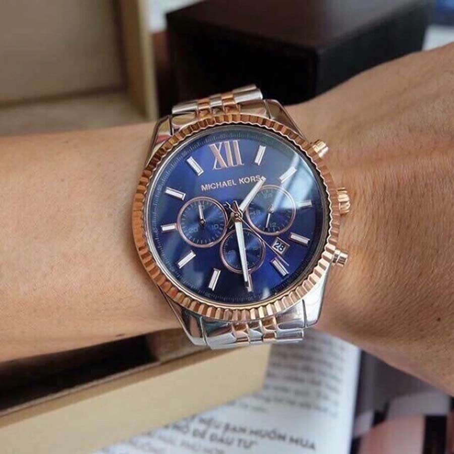 Đồng Hồ Nam Michael Kors MK8412 Màu Xanh Bạc