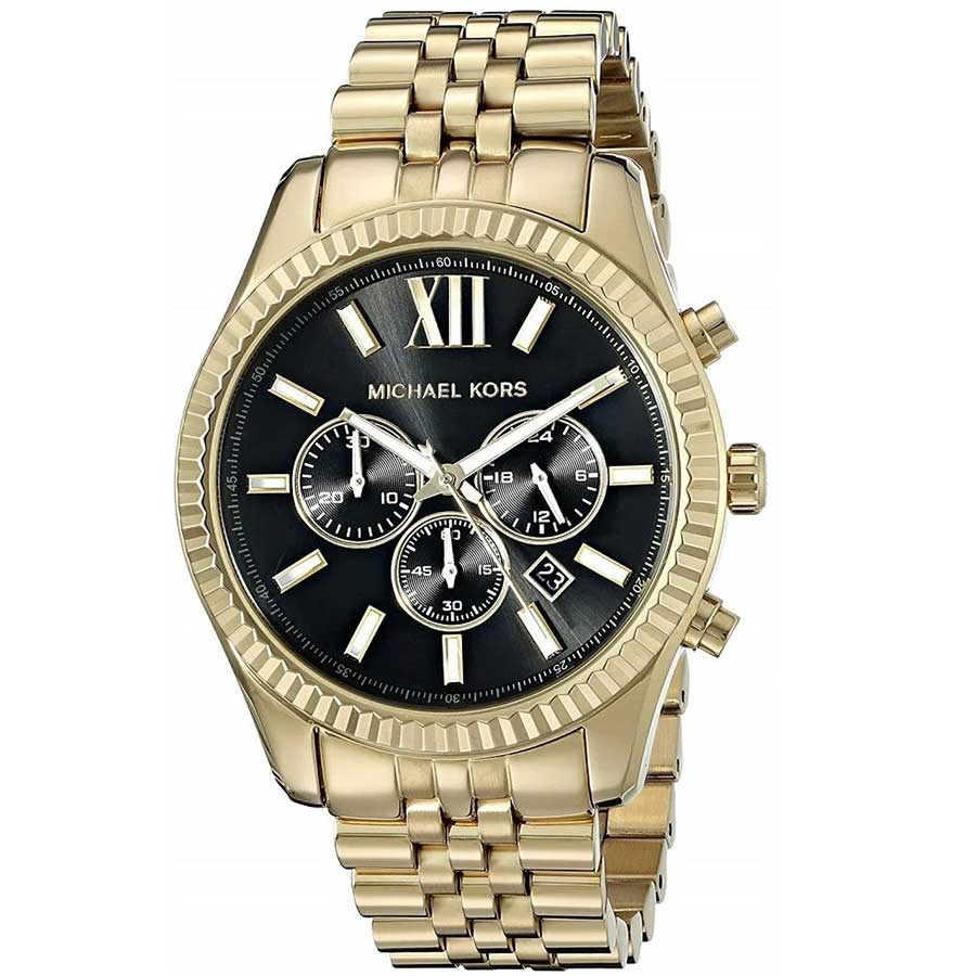 Đồng Hồ Nam Michael Kors MK8286 45mm Màu Đen Vàng