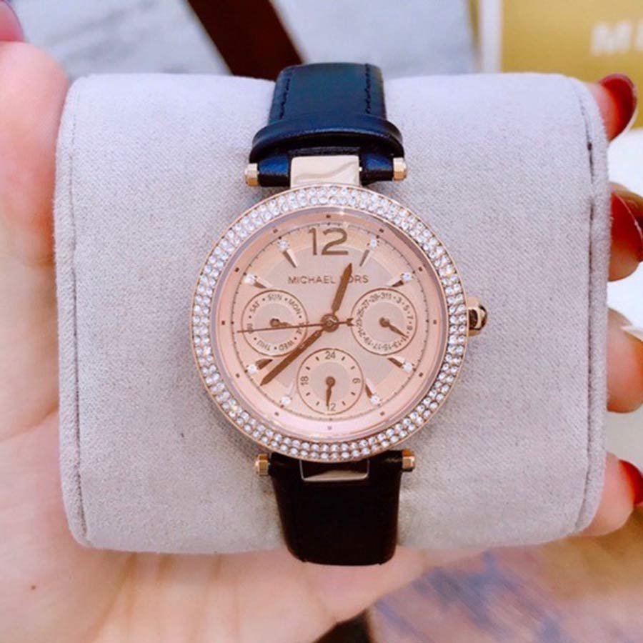 Đồng Hồ Nữ Michael Kors Parker MK2543 33mm Màu Đen Hồng