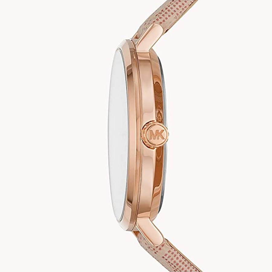 Đồng Hồ Nữ Michael Kors Jayne Rose Gold-Tone And Logo Watch MK7130 Màu Hồng