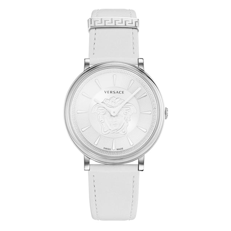 Đồng Hồ Nữ Versace V-Circle Medusa Watch 38mm Màu Trắng