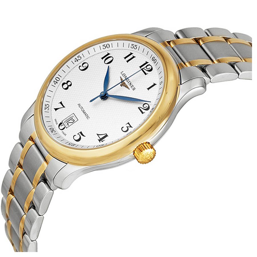 Đồng Hồ Nam Longines Master Collection White Dial Steel And 18KT Yellow Gold Watch Màu Vàng Trắng