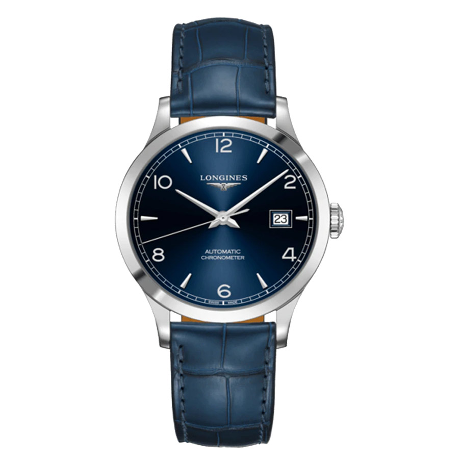 Đồng Hồ Nam Longines Record Blue L2.820.4.96.4 Màu Bạc Xanh