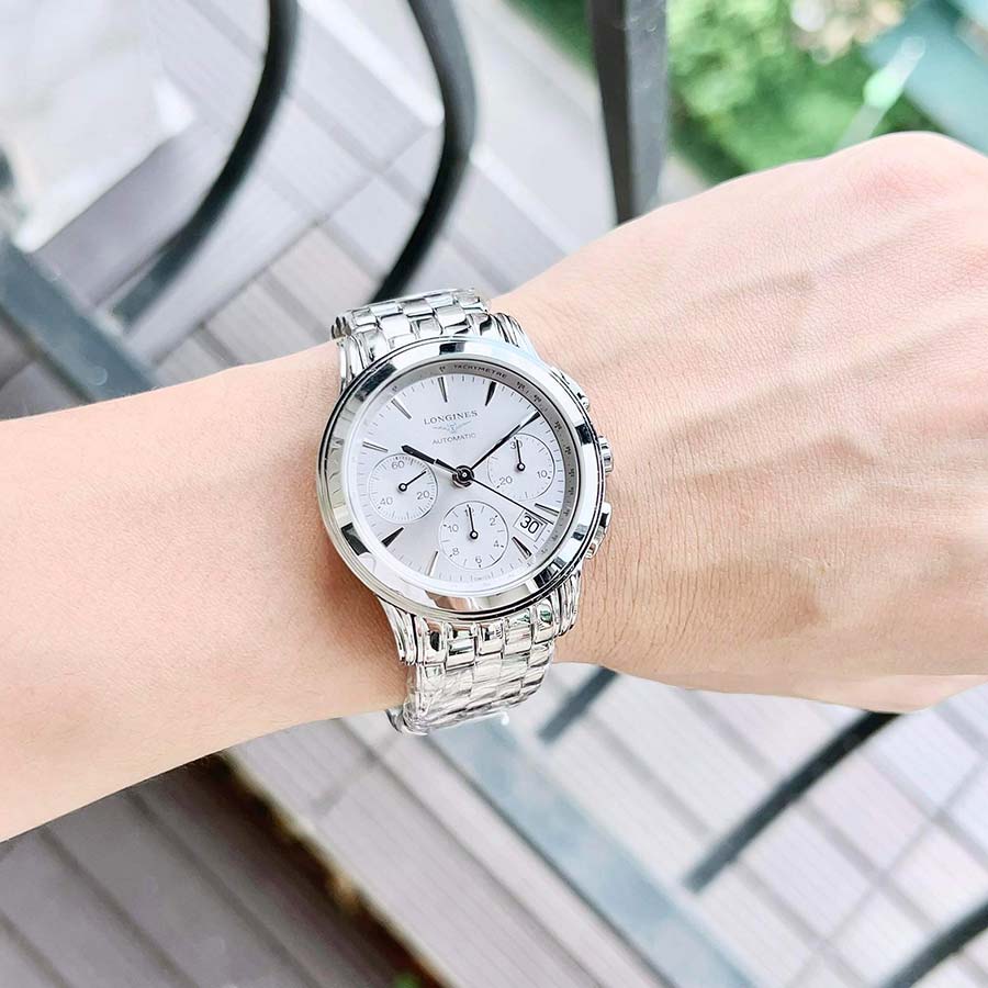 Đồng Hồ Nam Longines Flagship Chronograph Silver L4.803.4.72.6 Màu Bạc