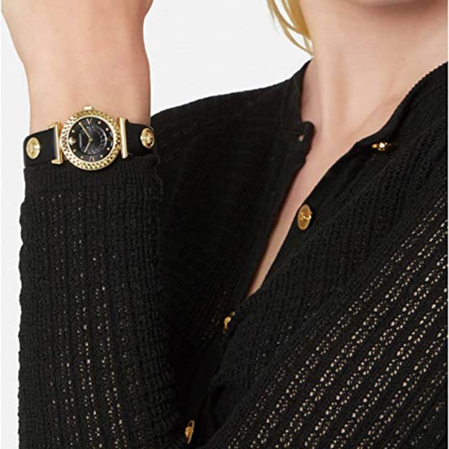 Đồng Hồ Nữ Versace Mini Vanity Veaa01020 Màu Vàng Đen