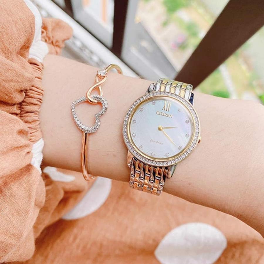 Đồng Hồ Nữ Citizen EX1484-65D Màu Bạc Vàng