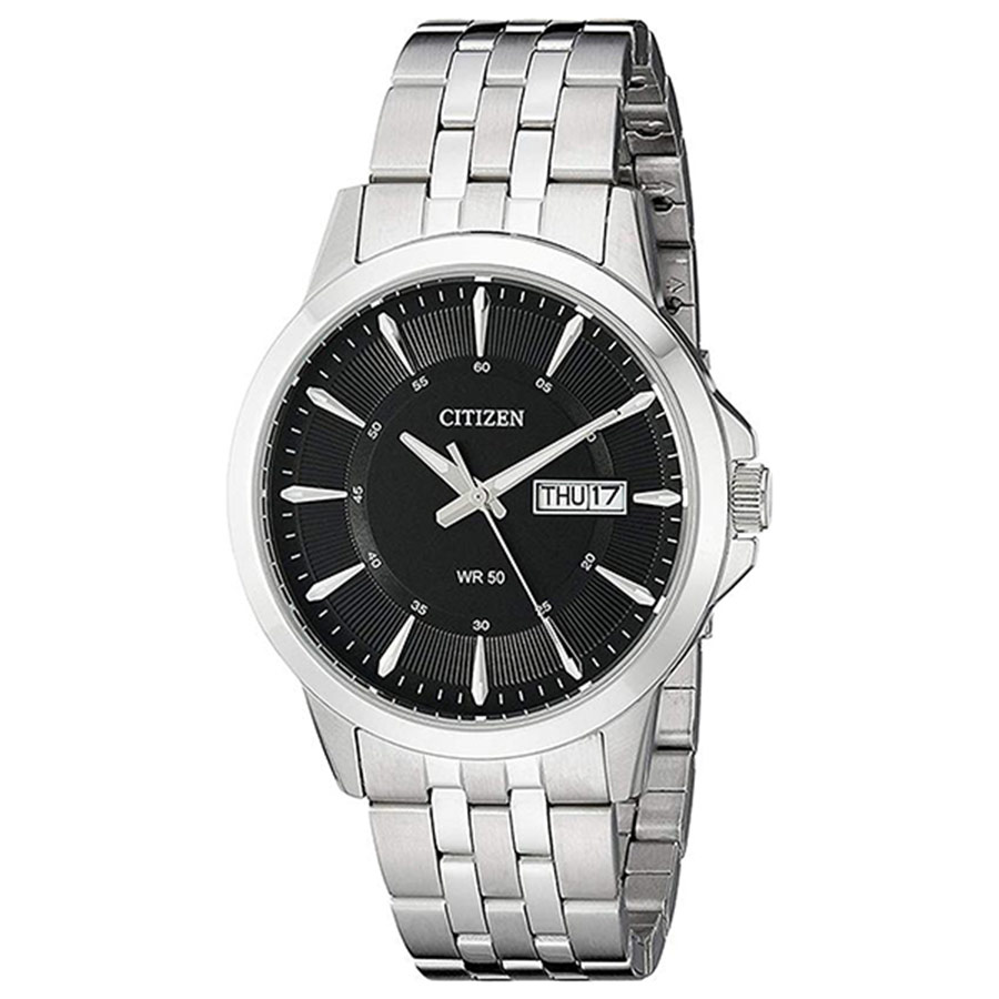 Đồng Hồ Nam Citizen Quartz BF2011-51E Màu Bạc Đen