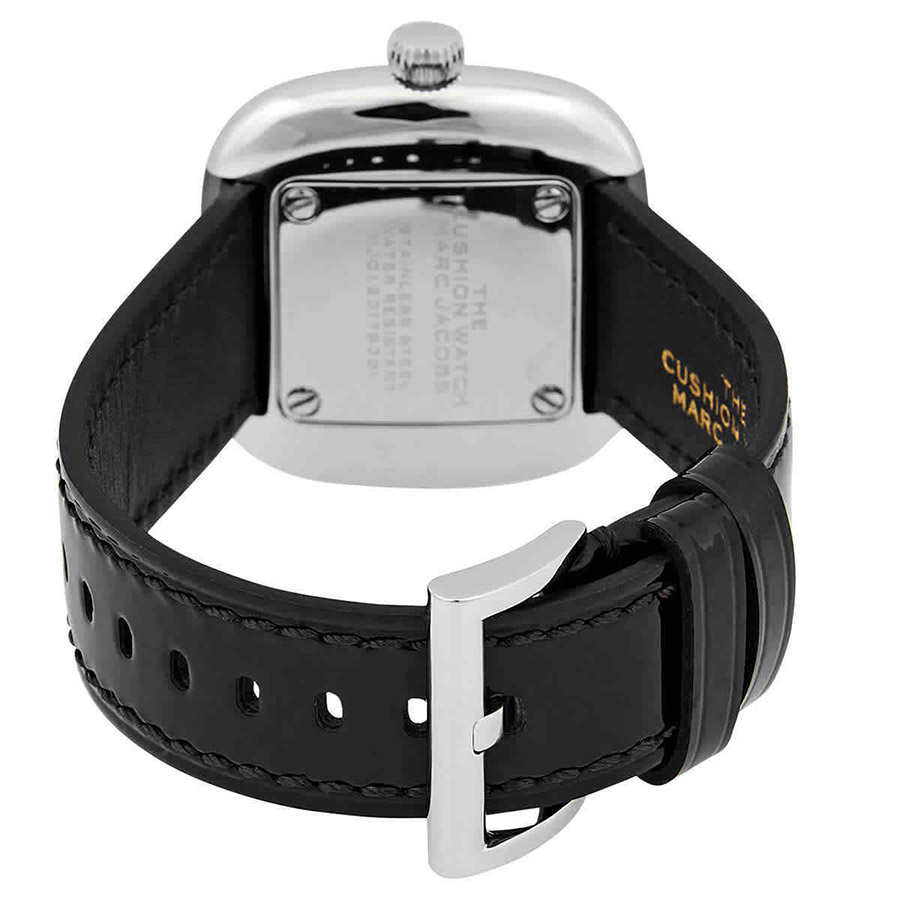 Đồng Hồ Nữ Marc Jacobs The Cushion Quartz Black Dial Ladies Watch MJ0120179301 Màu Bạc Đen