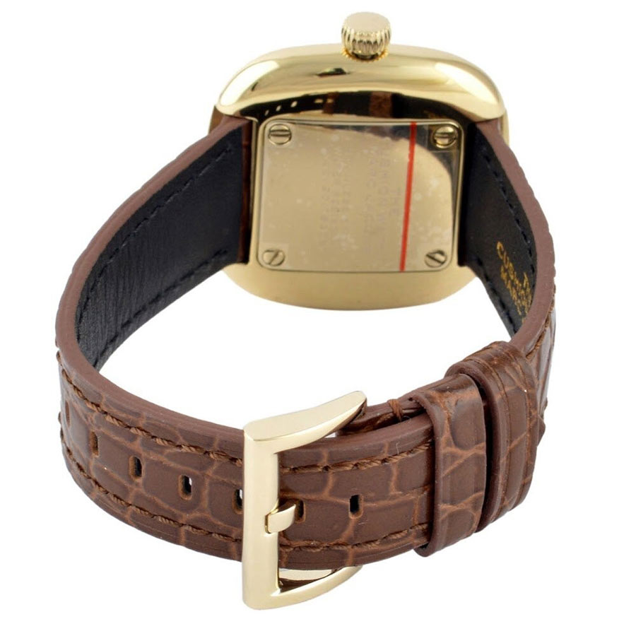 Đồng Hồ Nữ Marc Jacobs The Cushion Quartz Champagne Dial Ladies Watch MJ0120179305 Màu Vàng