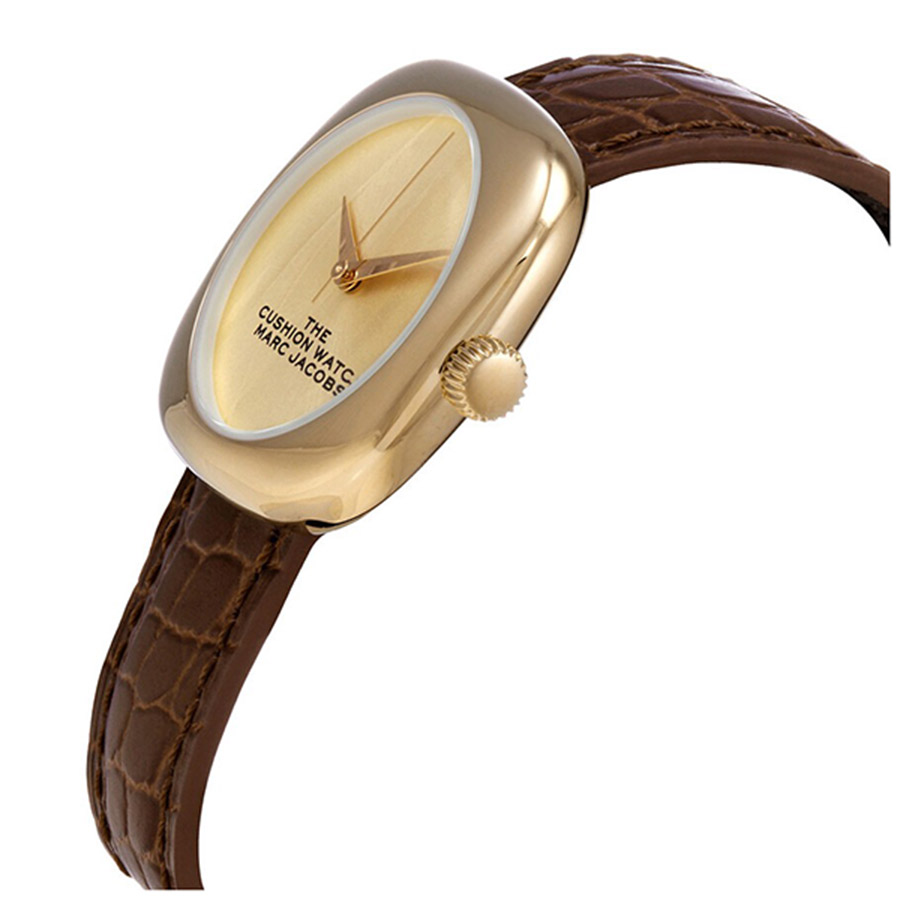 Đồng Hồ Nữ Marc Jacobs The Cushion Quartz Champagne Dial Ladies Watch MJ0120179305 Màu Vàng