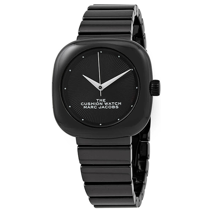 Đồng Hồ Nữ Marc Jacobs The Cushion Quartz Black Dial Ladies Watch MJ0120184713 Màu Đen