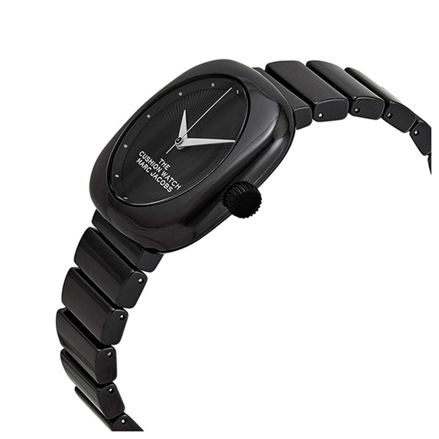 Đồng Hồ Nữ Marc Jacobs The Cushion Quartz Black Dial Ladies Watch MJ0120184713 Màu Đen