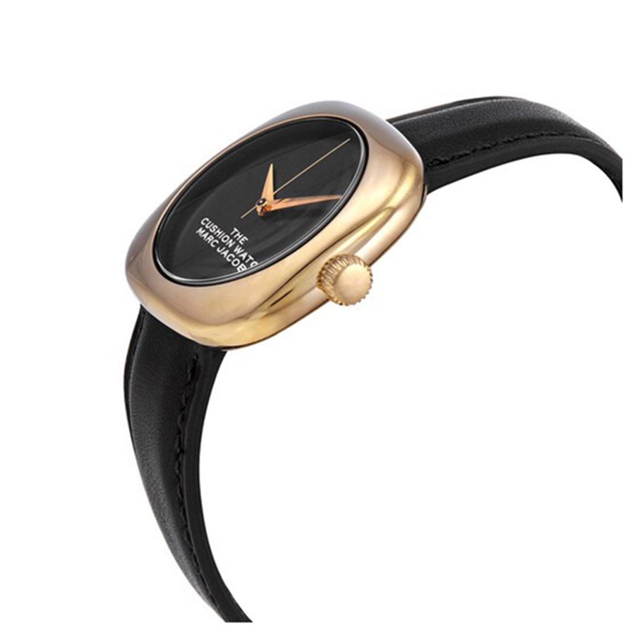 Đồng Hồ Nữ Marc Jacobs The Cushion Quartz Black Dial Ladies Watch MJ0120179302 Màu Đen Phối Vàng Hồng