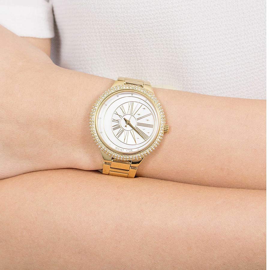 Đồng Hồ Nữ Michael Kors Taryn Gold Watch MK6550 Màu Vàng Trắng