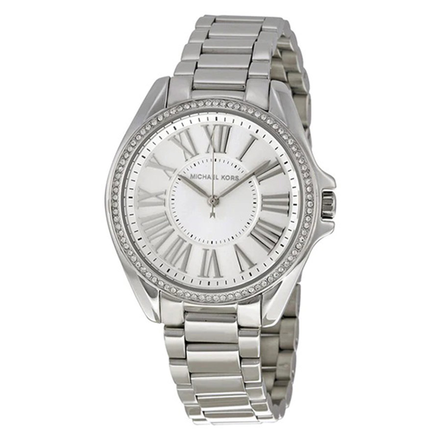 Đồng Hồ Nữ Michael Kors Kacie Silver Dial Stainless Steel Ladies Watch MK6183 Màu Bạc