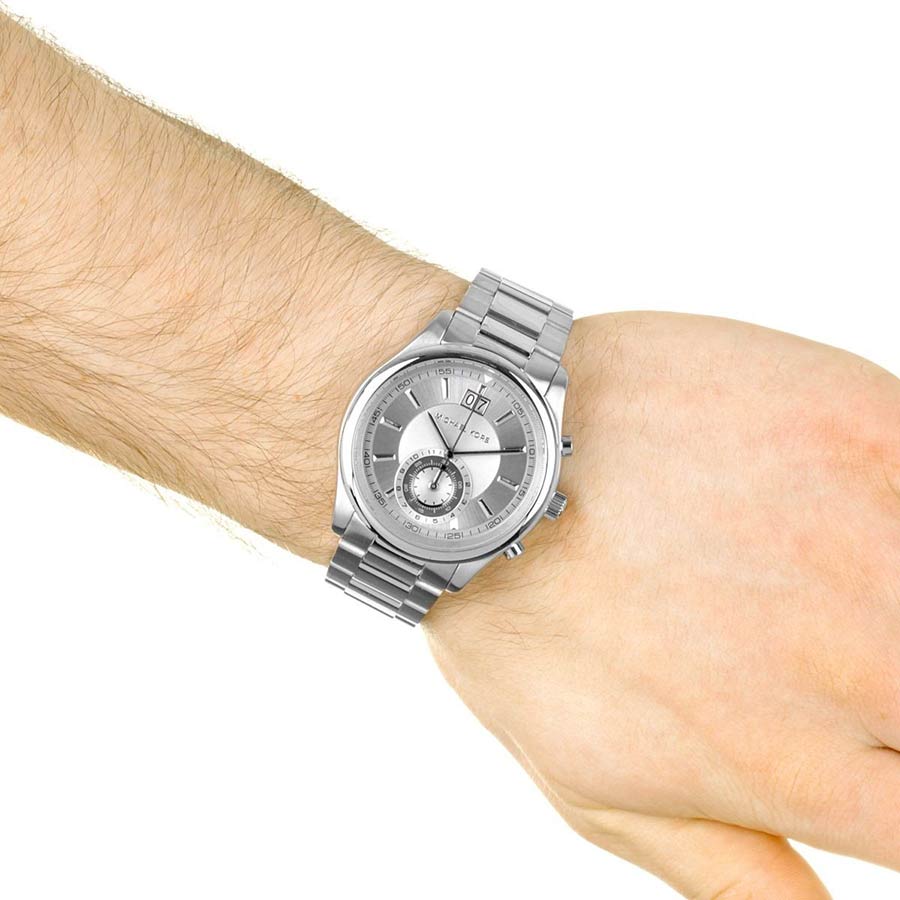 Đồng Hồ Nam Michael Kors Aiden Men's Watch MK8417 43mm Màu Bạc Xám
