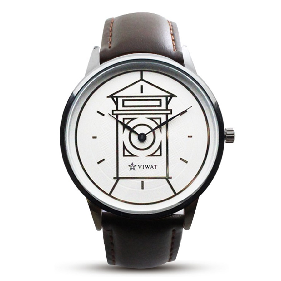 Đồng Hồ Nam Viwat Sai Gon VW-137S Dây Da Truyền Thống Màu Nâu Đậm