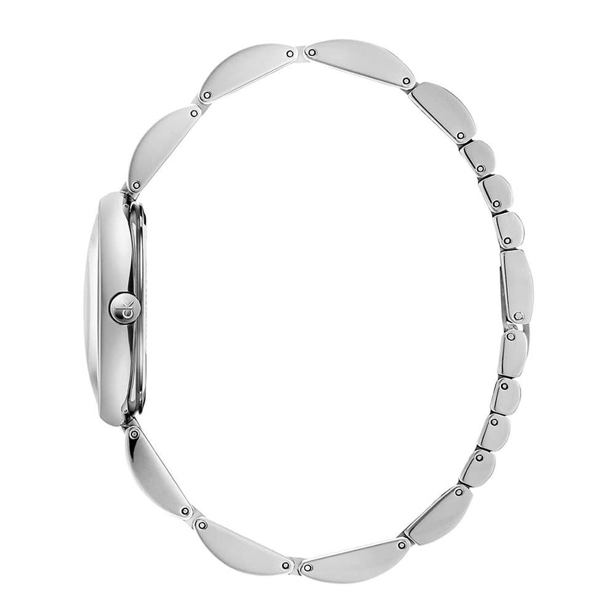 Đồng Hồ Nữ Calvin Klein CK Quartz Black Dial Watch K9U23141 Màu Bạc