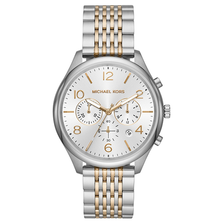 Đồng Hồ Nam Michael Kors Merrick Chronograph Watch MK8660 42mm Màu Bạc