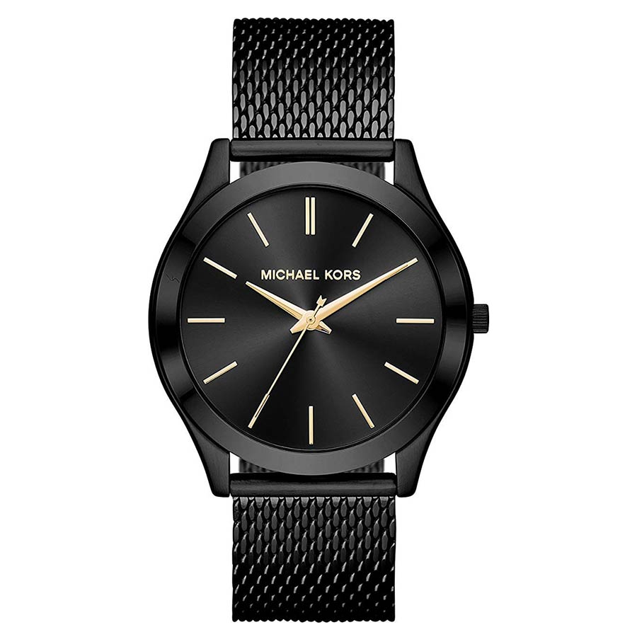 Đồng Hồ Nam Michael Kors Runway Slim Black IP Watch MK8607 44mm Màu Đen