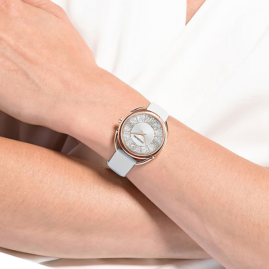 Đồng Hồ Nữ Swarovski Crystalline Glam Watch 5452459 Màu Trắng