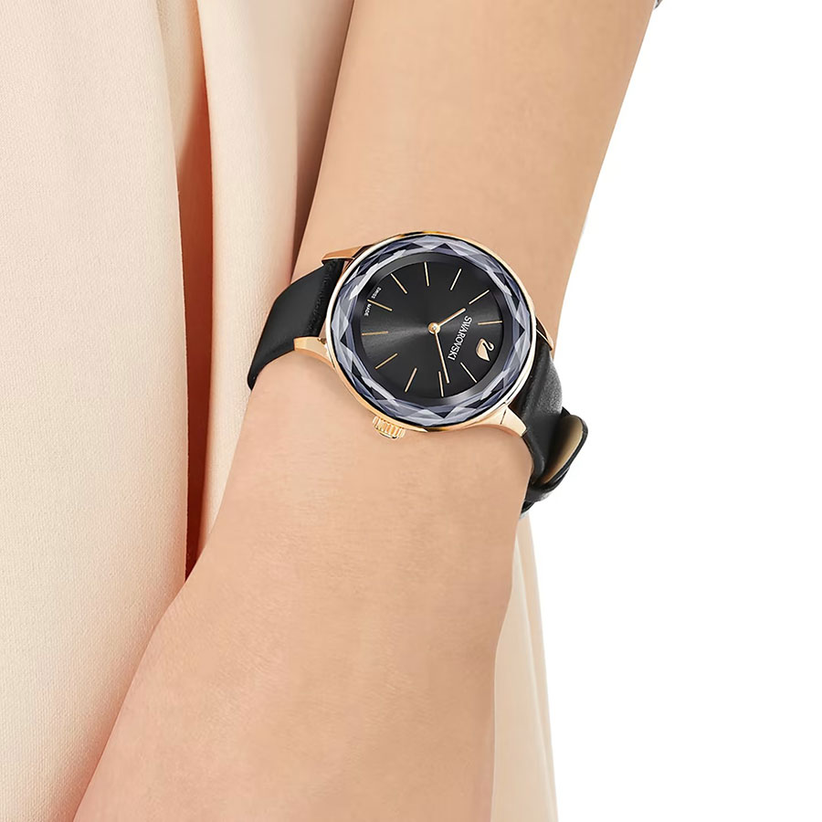 Đồng Hồ Nữ Swarovski Octea Nova Watch 5295358 Màu Đen
