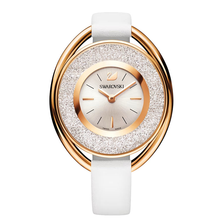 Đồng Hồ Nữ Swarovski Crystalline Oval Watch 5230946 Màu Trắng