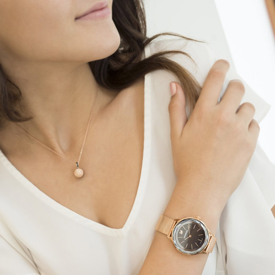 Đồng Hồ Swarovski Octea Nova Watch 5430424 Màu Vàng Hồng